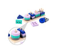 minkissy 2pcs Building Blocks Toy for Boys and Girls Matching Block Toys Safe for Boy Girl High Contrast Patterns