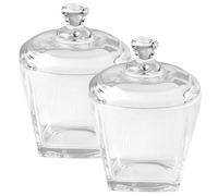 minkissy 2pcs Candy Jar Biscuit Jars 260ml Glass Multi-functional Moisture-proof Simple Style for Storage and Candy Bars