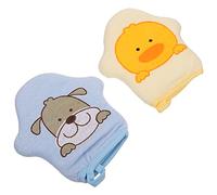 minkissy 2Pcs Cartoon Bath Mitts Soft Washcloths for Fun Scrubbing Towels for Daily Bathing Comfortable Shower Gloves for Newborns for Family Use