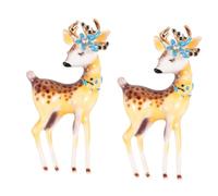 minkissy 2pcs Cartoon Deer Brooch Pin Stylish Alloy Lapel Pin for Clothing Accessories Adorable Brooch for Parties Christmas Special Occasions Easy to Use for Women