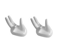 minkissy 2pcs Ceramics Hand Holder for Jewelry Display Beautiful Desktop Decoration Ceramics Hand Stand for Photo Prop for Jewelry Tray