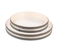 minkissy 2pcs Children Hand Drums Ocean Wave Percussion Instruments with Hand Beads, Orff Educational Music Toys for Toddlers and Preschool Boys Girls, 8inch 10inch Set