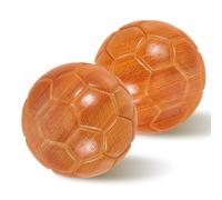 minkissy 2pcs Chinese Baoding Ball Soccer Shaped Massage Tool Comfortable Grip Focus Khaki Color Office Home Relaxation Hand Exercise Balls