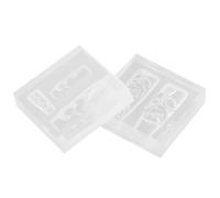 minkissy 2pcs Chinese Style Lotus and Rose Silicone Flower Mold for 3D Nail Art, High Transparency Food-Grade Silicone Resin Casting Mold for Manicure and DIY Crafts