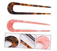 minkissy 2pcs Chinese Style Vintage Hair Pins U-shaped Hair Chopsticks Retro Bun Clips