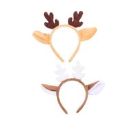 minkissy 2Pcs Christmas Antler Hairband Lightweight Women Party Hair Decor Cosplay Headwear with Adorable Unique Design for Holiday Gatherings