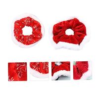 minkissy 2pcs Christmas Hair Tie Bows for Women Christmas Colorful Bells Hair Bands Hair Ties for Women Girl Head Red Bows with Hair Ties Mini Hair Elastics Hair Accessory Fabric
