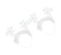 minkissy 2pcs Christmas Snowflake Hairbands Glitter Snowflake Headband Hair Accessories