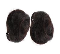 minkissy 2pcs Clip-in Messy Bun Hairpiece with Claw Clip for Women Voluminous Brown Black Hair Extensions Lightweight Updo Accessory for Weddings Parties Cosplay Comfortable All-day Wear