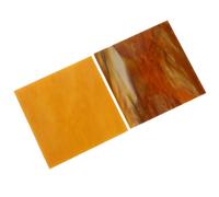 minkissy 2pcs Colored Stained Glass Mosaic Sheets for DIY Crafts Handmade Cathedral Mural Glass Tiles in Wood Green and Wood Brown Sheets for Home Decoration and Art Projects