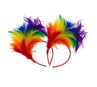minkissy 2pcs Colorful Headband Lightweight Elastic Photo Headdress for Halloween Tea Party Womens Carnival Hair Accessory