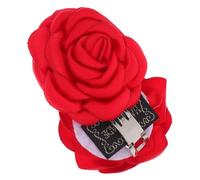 minkissy 2pcs Detachable Fabric Rose Shoe Clips for Women Stylish Flower Heel Buckles Versatile Wedding Shoe Decorations Quick-release Accessories for Heels Sandals Red