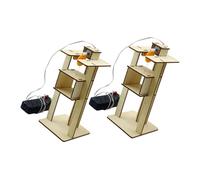 minkissy 2pcs DIY Wooden Elevator Assembly Educational Science Kit for Fun Puzzle Plaything to Enhance Logical Thinking Safe Wooden Materials for Boys for