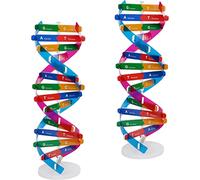 minkissy 2pcs Dna Model Educational Double Helix Structure Kit for Biology Teaching Science Assembly Instrument for Interactive Learning