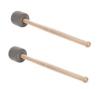 minkissy 2Pcs Drum Mallets with Wood Handle Foamed Big Drum Hammers for Percussion Bass Durable and Non Skid for Band Practice and Musical Performances