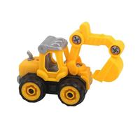 minkissy 2PCS Educational Assemble Engineering Vehicle for DIY Plastic Construction Trucks with Bright Colors Safe Smooth Surface Funny and Intelligence Boosting Digging and Bulldozer Cars