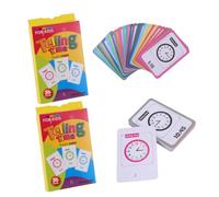minkissy 2pcs Educational Reading Clocks Toy for 1st and 2nd Grade Boys and Girls, Digital Telling Time Teaching Game Set for Early Learning and School Preparation