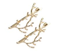 minkissy 2pcs Elegant Antler Hairpin Vintage Branch Clips Women Hair Accessories for Wedding Party