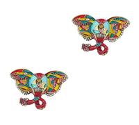 minkissy 2pcs Enamel Elephant Brooch with Rhinestones Lapel Pin Jewelry for Women and Durable Design for Christmas and Valentine Day