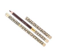 minkissy 2Pcs Eyebrow Pencil with Brush Double-Ended Leopard Cover Professional Makeup Tool for Natural Eyebrow Shaping