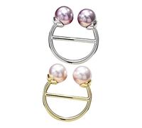 minkissy 2Pcs Fashionable Scarf Buckles for Women Elegant Pearl Design Clothing Hemline Clips for Shirts Shawls and Scarves Versatile Accessory for Stylish