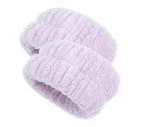 minkissy 2pcs Flannel Hair Tie Soft Comfortable Face Washing Wristbands Spa Makeup Accessories for Women Practical Wrist Bands for Daily Use