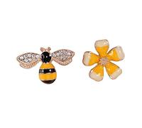 minkissy 2Pcs Flower Bee Earrings for Women Cute Statement Jewelry for Teens Unique Design for Daily Wear for Birthdays Christmas and Special Occasions