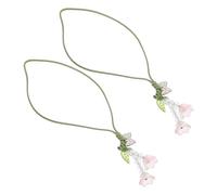 minkissy 2pcs Flower Phone Charm Lanyards for Keys Key Chain Strap in Orange Alloy Acrylic Lasting Service Life Firm and Not Easy to Break for Christmas Car and Handbag Decoration