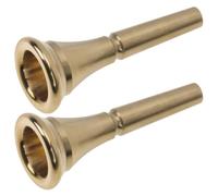 minkissy 2pcs French Horn Mouthpiece for Band Performance and Orchestra, Copper Alloy Material with Deep Cup Design, Reduces Air Resistance and Enhances Airflow Response for Students