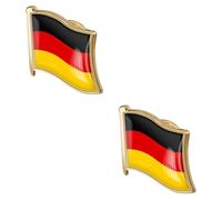 minkissy 2pcs Germany Flag Brooch Metal Lapel Pin for Men S Durable Country Flag Pin for Suit Hat and Shirt Aesthetic Brooch to Express Patriotism