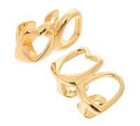 minkissy 2pcs Golden Tooth Cap Grill for Hip Hop Face Grill Teeth Plates Halloween Costume Accessory for Party Decoration