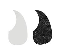 minkissy 2pcs Guitar Pickguard Decal Self Adhesive Protective Stickers for Folk Guitars Drop Shaped Design Durable Decorative Suitable for Acoustic Models Black Options