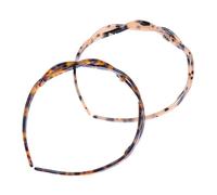 minkissy 2pcs Hair Hoop Tortoise Shell Pattern Non-slip Headbands for Women Smooth Surface Hair Accessories for Daily Wear Party and Wedding Random Color