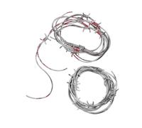 minkissy 2pcs Halloween Barbed Wire Decoration Plastic Gothic Chain Prank for Haunted House Versatile Halloween Authentic Looking Simulation Barbed Wires for Spooky Atmosphere