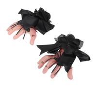 minkissy 2pcs Halloween Hair Clip Black Gothic Lolita Hair Pin with Severed Hand Design, Comfortable Wear and Versatile Styling for Costume Party or Haunted House Prop