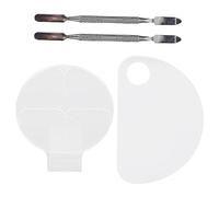 minkissy 2pcs Handheld Acrylic Art Palettes Makeup Cosmetic Palettes for Face Artists Nail Polish Artists