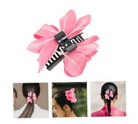 minkissy 2PCS Hawaiian Flower Hair Clips for Women and Teen Lightweight Floral Claw Clips with Strong Hold for Thick Hair with Unique Orchid and