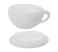 minkissy 2pcs Heart Shape Silicone Mold for DIY Candle Making and Epoxy Resin Casting, Reusable Sturdy Tea Cup with Saucer Mold, for Romantic Ornaments and Valentine’s Setups