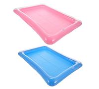 minkissy 2pcs Inflatable Floating Pool Tray Beverage Cooler Ice Tray for Outdoor Summer Parties PVC Drink Holder Accessory for Swimming Pools