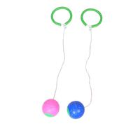 minkissy 2pcs Jump Leg Skip Ball with Secure Foot Ring Plastic Swing Sports for Coordination Leg Strength and Active Outdoor Fitness Play