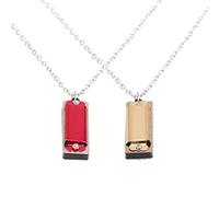 minkissy 2Pcs Kids Harmonica Toy Double Row 4 Holes 8 Tone Music Instrument for Early Education Colorful Design for Beginners (Red Golden)
