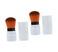 minkissy 2pcs Lanted Angled Makeup Brush Soft Powder Brush for Loose Powder Cosmetics Makeup Tool Marble Pattern