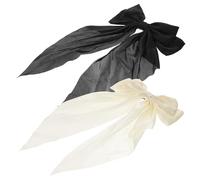 minkissy 2pcs Large Bow Hair Clips for Women Bowknot Barrettes with Long Tail Sweet and Voluminous Hair Accessories for Parties Dates and Special Occasions