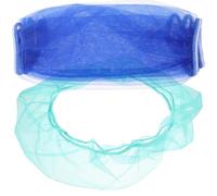 minkissy 2pcs Large Elastic Nylon Bird Cage Covers Mesh Netting for Parakeet and Parrot Cages, Airy Dustproof Birdcage Skirts in Blue and Green, Suitable for 30cm Height and 140-180cm