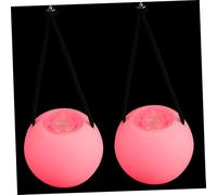 minkissy 2Pcs LED Glow Juggling Balls Multi Use Colored Light Up Balls for Music Festivals Parties Dance Shows Lightweight Easy to Learn Tricks