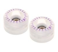 minkissy 2pcs LED Luminous Quad Roller Skate Wheels Light Up Replacement Wheels for Indoor Outdoor Skating Compatible with All Terrains for All Ages
