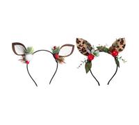 minkissy 2Pcs Leopard Cat Ear Hairbands for Lightweight Comfortable Party Headbands Cute Animal Ears Accessories for Birthday Christmas Halloween Festivals