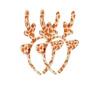 minkissy 2pcs Leopard Print Headband Antler Christmas Accessory for Women Girls Festive Occasion