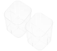 minkissy 2pcs Makeup Brush Holders Case Plastic Organizer for Vanity Table Makeup Brushes Storage