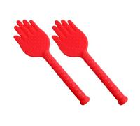 minkissy 2pcs Manual Silicone Massage Tool Palm Shaped Massage Massaging Stick for Back Neck Fitness Gadget Hand Held Back Paddle